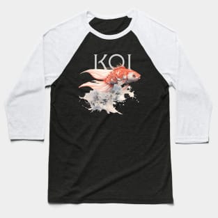 Koi Pond: Calming Koi Fish on a Dark Background Baseball T-Shirt